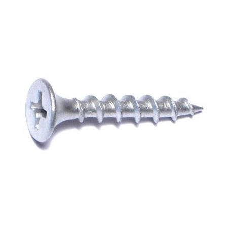 Midwest Fastener Deck Screw, #6 x 1 in, Steel, Flat Head, Phillips Drive, 60 PK 30601